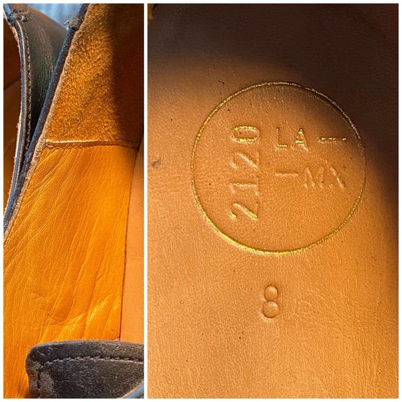 2120 LA | MX Black Leather Derby Lace up Mens Size 8 - 26 cms - Picture 3 of 4